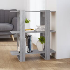 Книжная полка/разделитель комнаты U24, Сонома серая, 80x30x87 см