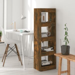 Книжная полка/разделитель U24, копченый дуб, 40x30x135 см