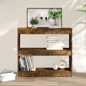 Книжная полка/разделитель U24, копченый дуб, 80x30x72 см