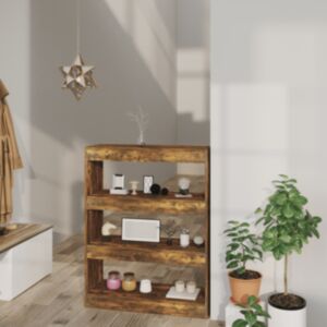Книжная полка/разделитель комнаты U24, копченый дуб, 80x30x103 см, искусственное дерево