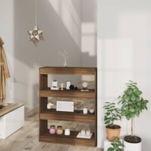 Книжная полка/разделитель U24, дуб коричневый, 80x30x103 см, искусственное дерево