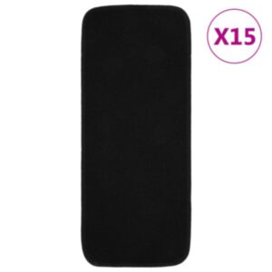 Коврики для лестниц U24 15 шт., 60 x 25 см, черные, противоскользящие