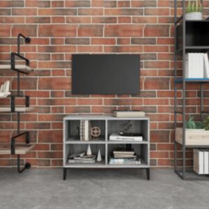 U24 Тумба под ТВ на металлических ножках, дуб Сонома серый, 69,5x30x50 см