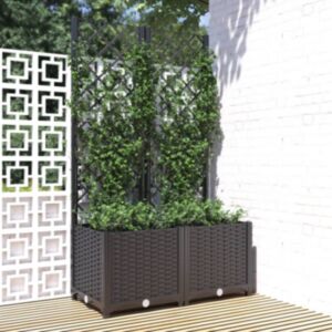 Pood24 võrega taimekast, must, 80 x 40 x 136 cm PP