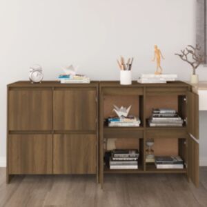 Pood24 puhvetkapp 2 tk, pruun tamm, 70 x 41 x 75 cm, puitlaastplaat