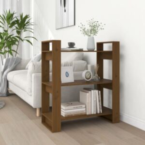 U24 книжная полка/перегородка, цвет меда, 80 x 35 x 91 см, дерево сосна