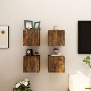 U24 Тумбы под ТВ настенные 4 шт, 30,5x30x30 см