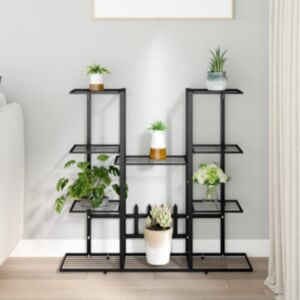 Pood24 lillealus, 94,5x25x89 cm, must, raud