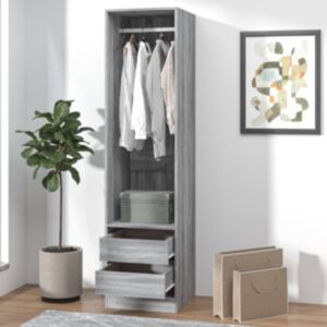 Pood24 riidekapp sahtlitega, hall Sonoma 50x50x200 cm tehispuit