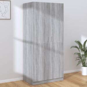 Pood24 riidekapp, hall Sonoma tamm, 80 x 52 x 180 cm, tehispuit