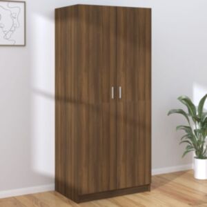 Pood24 riidekapp, pruun tamm, 80 x 52 x 180 cm, tehispuit