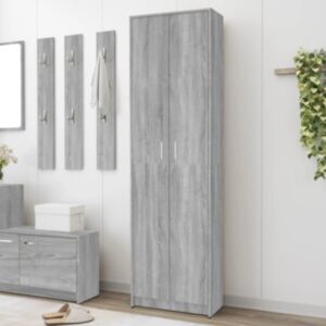 Pood24 esiku riidekapp, hall Sonoma tamm, 55 x 25 x 189 cm, tehispuit