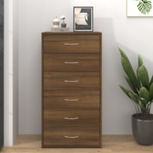 Pood24 puhvetkapp 6 sahtliga, pruun tamm, 50x34x96 cm, tehispuit
