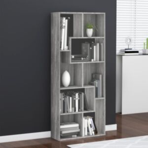 Pood24 raamatukapp, hall Sonoma tamm, 67 x 24 x 161 cm, tehispuit