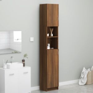 Pood24 vannitoakapp, pruun tamm, 32 x 25,5 x 190 cm, tehispuit