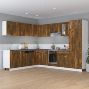 U24 нижний кухонный шкаф с ящиком, дымчатый дуб, 80x46x81,5 см