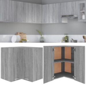 Pood24 seina nurgakapp, hall Sonoma tamm, 57 x 57 x 60 cm, tehispuit