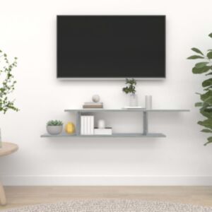 Pood24 seinale kinnitatav teleririiul, hall Sonoma tamm, 125x18x23 cm