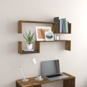 Pood24 seinariiulid 2 tk, suitsutatud tamm, 100 x 15 x 20 cm