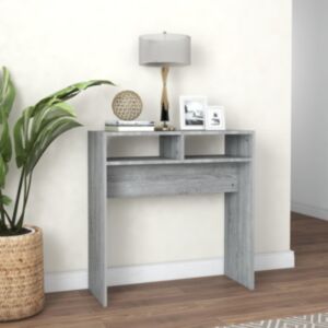 Pood24 konsoollaud, hall Sonoma tamm, 78 x 30 x 80 cm, tehispuit