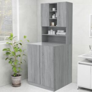 Шкаф для стиральной машины U24, дуб Сонома серый, 70,5 x 25,5 x 90 см