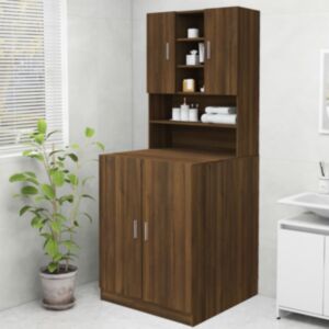 Pood24 pesumasinakapp, pruun tamm, 70,5 x 25,5 x 90 cm