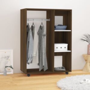 Pood24 riidekapp, pruun tamm, 80x40x110 cm, tehispuit
