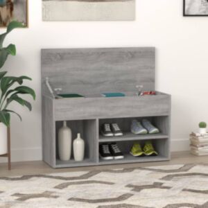 Полка для обуви U24, дуб сонома серый, 80 x 30 x 45 см, искусственное дерево