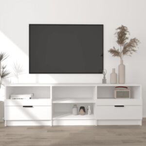 Pood24 telerikapp, valge, 150x33,5x45 cm, tehispuit