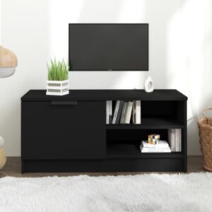 Тумба под ТВ U24, черный, 80x35x36,5 см, искусственное дерево