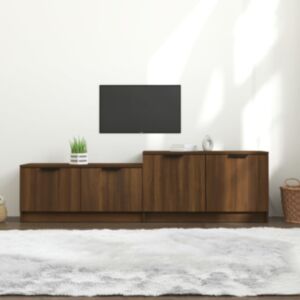 U24 Тумба под ТВ, коричневый дуб, 158,5 x 36 x 45 см, искусственное дерево