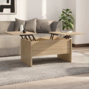 Журнальный столик U24, дуб сонома, 80x50x42,5 см, искусственное дерево