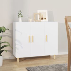 Pood24 puhvetkapp, valge, 90 x 34 x 80 cm, tehispuit