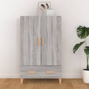 Pood24 kõrge kapp, hall Sonoma tamm, 70 x 31 x 115 cm, tehispuit