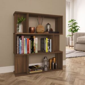 Книжная полка/разделитель U24, дуб коричневый, 80x24x96 см, искусственное дерево