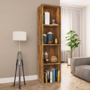 Книжная полка/разделитель U24, копченый дуб, 36x30x143 см, искусственное дерево