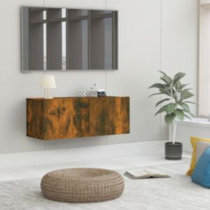 Pood24 telerikapp, suitsutatud tamm, 80 x 30 x 30 cm, tehispuit