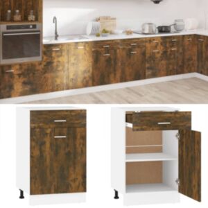 Pood24 alumine kapp sahtliga suitsutatud tamm 50x46x81,5 cm, tehispuit