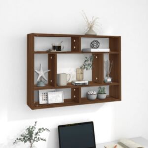 Полка настенная U24, дуб коричневый, 75 x 16 x 55 см, искусственное дерево