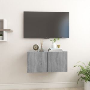 Pood24 seina telerikapp, hall Sonoma tamm, 60 x 30 x 30 cm, tehispuit