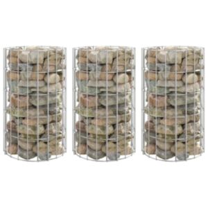 Pood24 ringikujulised gabioon taimelavad 3tk tsingitud teras Ø30x50 cm