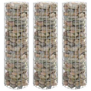Pood24 ringikujulised gabioon taimelavad 3tk tsingitud teras Ø30x100cm