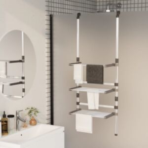 Pood24 3-korruseline rippuv pesukuivatusrest, alumiinium 