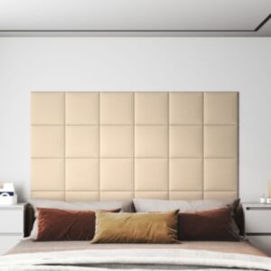 Pood24 seinapaneelid 12 tk, kreemjas, 30 x 30 cm, kangas, 1,08 m²