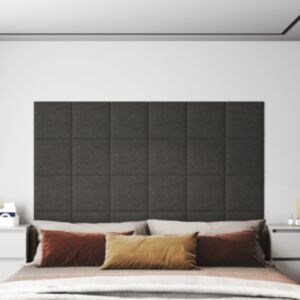 Pood24 seinapaneelid 12 tk, tumehall, 30 x 30 cm, kangas, 1,08 m²