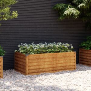 Pood24 taimekast, 100 x 50 x 36 cm, Corten-teras