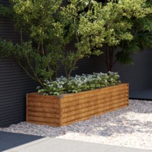 Pood24 taimekast, 194 x 50 x 36 cm, Corten-teras