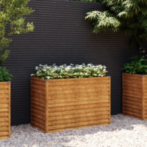 Pood24 taimekast, 100 x 50 x 69 cm, Corten-teras