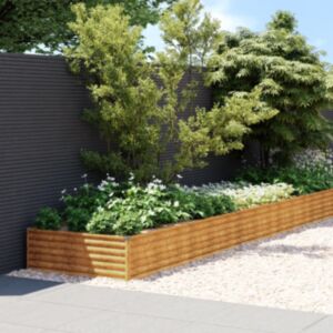Pood24 taimekast, 579 x 100 x 36 cm, Corten-teras
