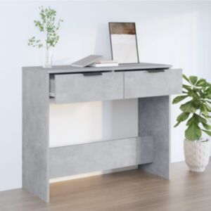 Консольный стол U24, серый бетон, 90x36x75 см, искусственное дерево